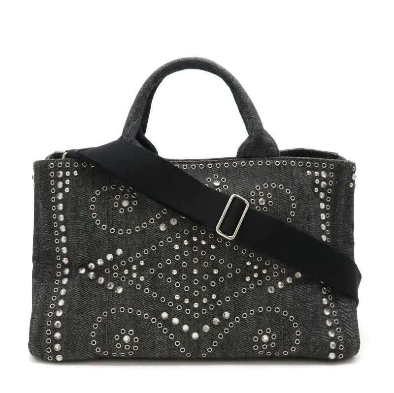 Compact Bags For Minimalist Travelers Prada Denim Studded Canapa Tote Bag BN2642 Stylish Bags At Unbeatable Prices Compact Bags For Minimalist Travelers Prada Denim Studded Canapa Tote Bag BN2642 Stylish Bags At Unbeatable Prices