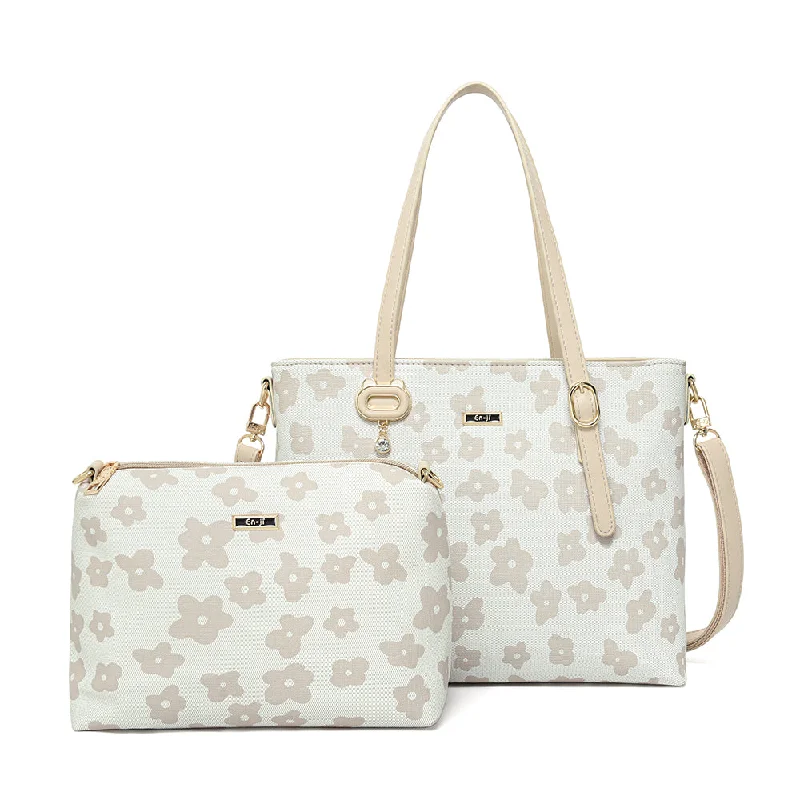 Compact Bags For Minimalist Travelers En-ji Yojum Totebag - Cream Don't Miss Out – Handbag Discounts