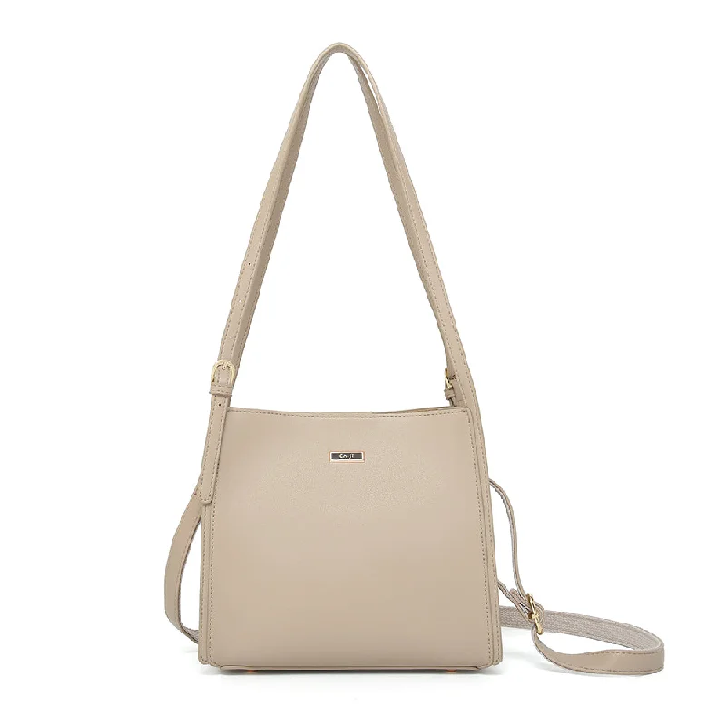 Durable And Fashionable Bags For Daily Use En-ji Galsa Shoulderbag - Taupe Everyday Bags At Wallet-Friendly Prices