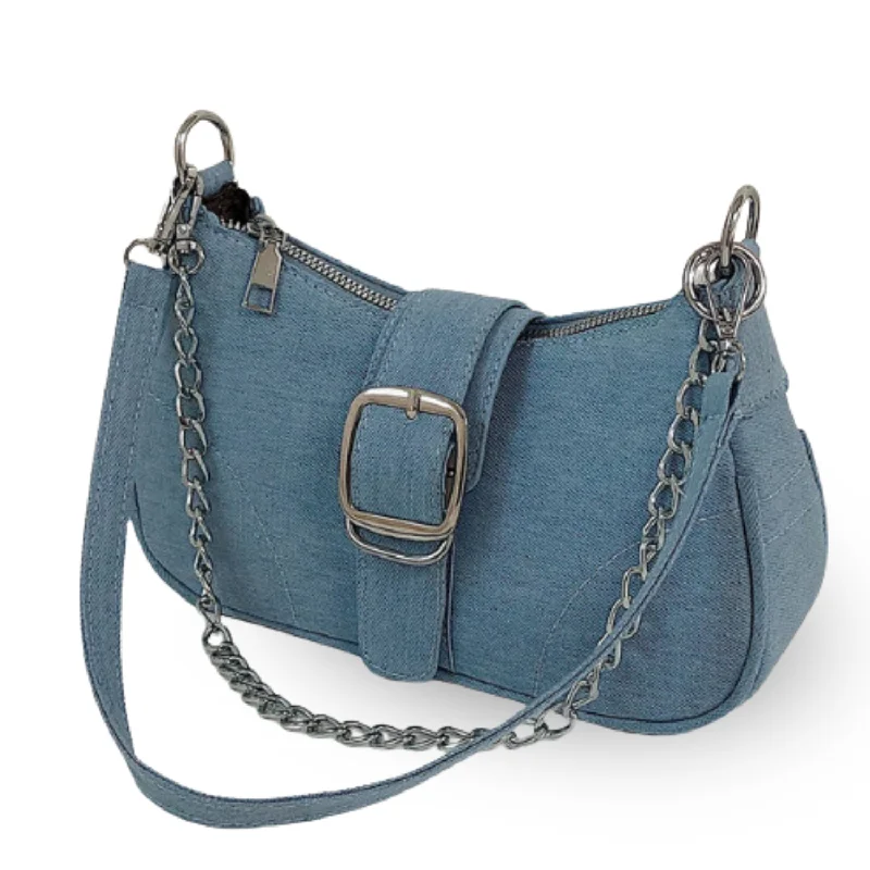 Seasonal Clearance Denim Delight Shoulder Bag: Casual Luxe Chic Bags, Shop Now