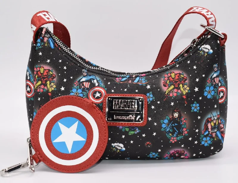 Luxury Bags For Working Professionals Loungefly Marvel Avengers Tattoo Shoulder Bag & Coin Pouch Sleek And Stylish Handbags At Lower Prices Luxury Bags For Working Professionals Loungefly Marvel Avengers Tattoo Shoulder Bag & Coin Pouch Sleek And Stylish Handbags At Lower Prices