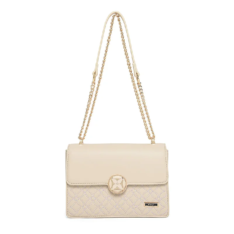 Timeless Elegance Sale En-ji Sinso Shoulderbag - Cream Shoulder Bags, Best Deals Today