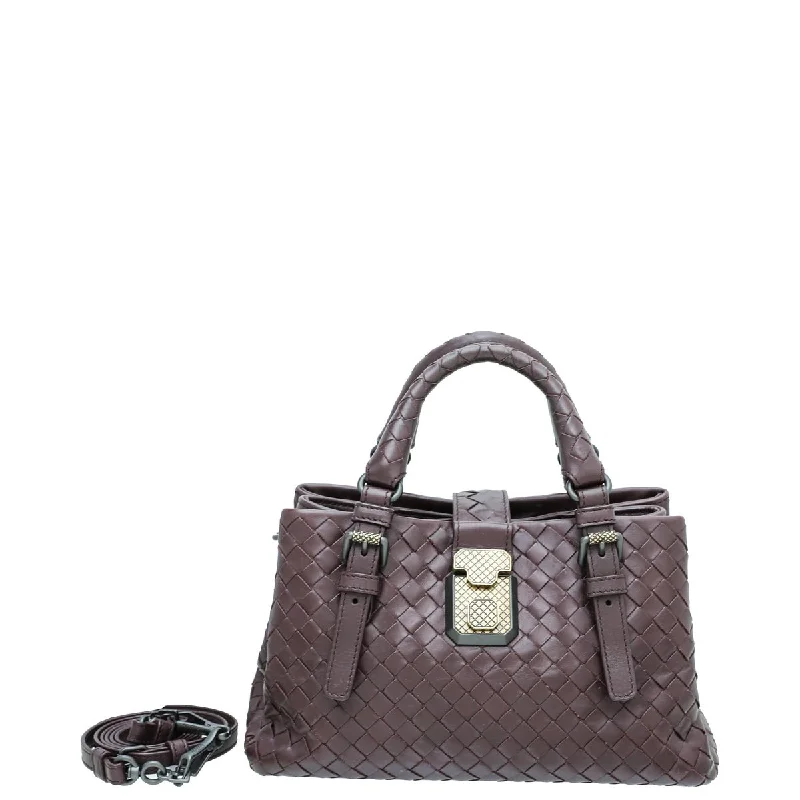 Genuine Bags On Clearance Sale Bottega Veneta Burgundy Intrecciato Roma Tote Small Bag Unmissable Deals On Everyday Handbags