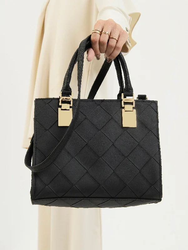 Criss Cross Pattern Handbag