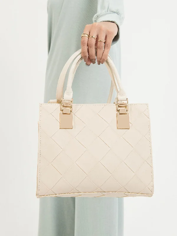 Criss Cross Pattern Handbag