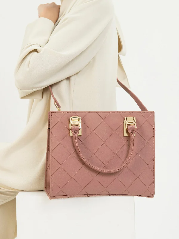 Criss Cross Pattern Handbag