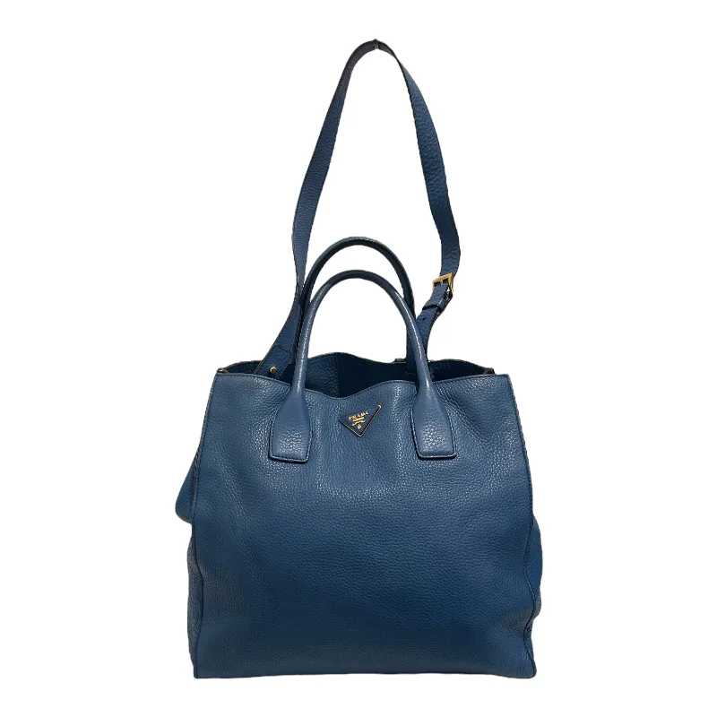 PRADA/BERLINO 58/N/Tote Bag[PO]/Blue/Leather/