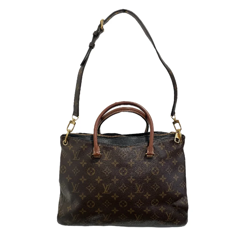 LOUIS VUITTON/MONOGRAM PALLAS MM W/ STRAP SN4104/Tote Bag[PO]/Brown/Leather/Monogram/