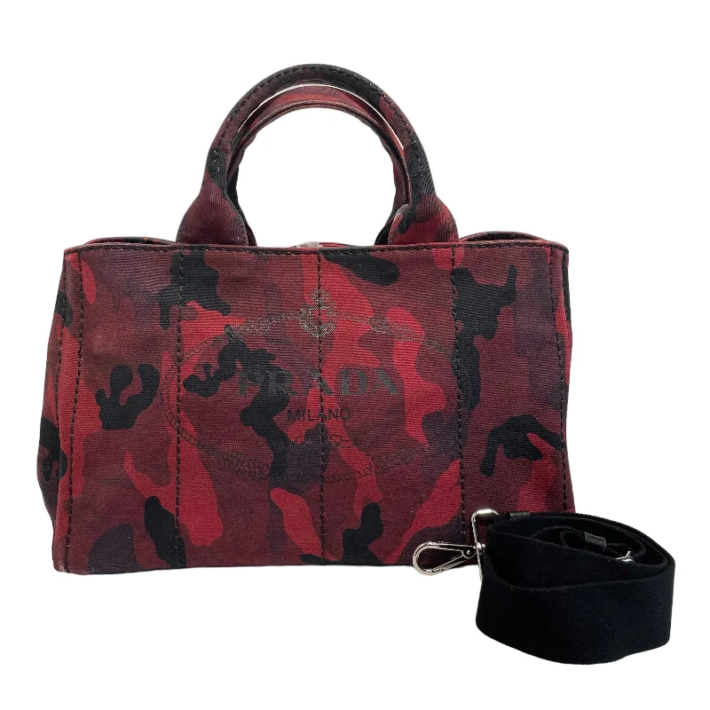 PRADA/Tote Bag[PO]/Red/Cotton/Camouflage/