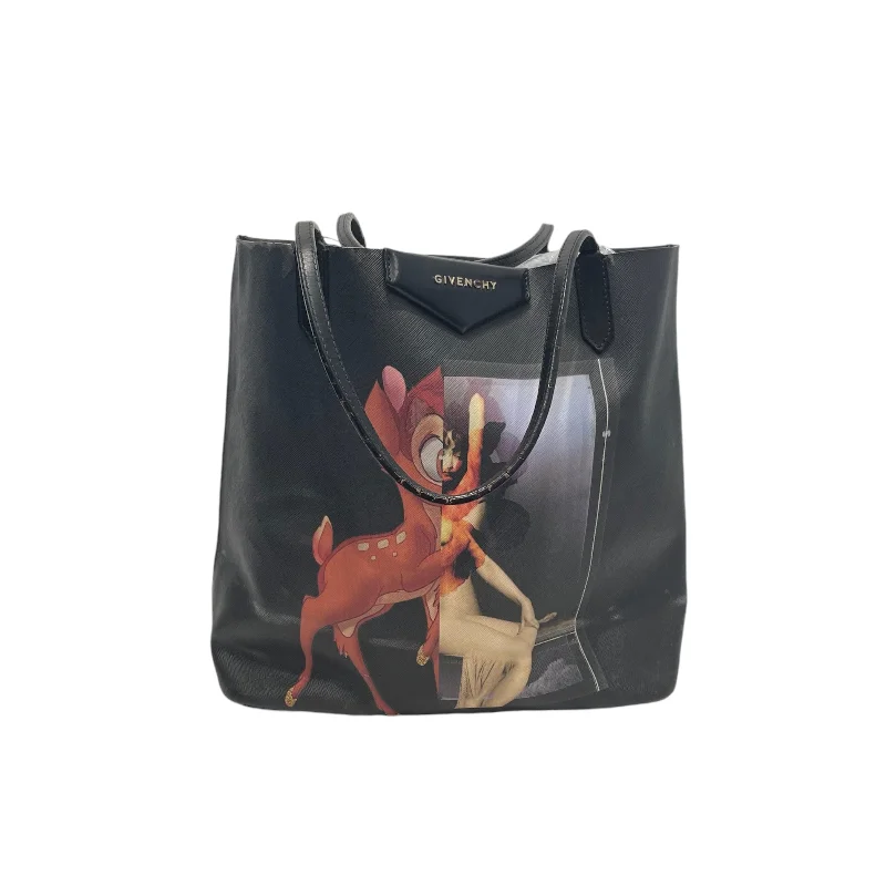 GIVENCHY/Tote Bag/Graphic/Leather/BLK/Bambi