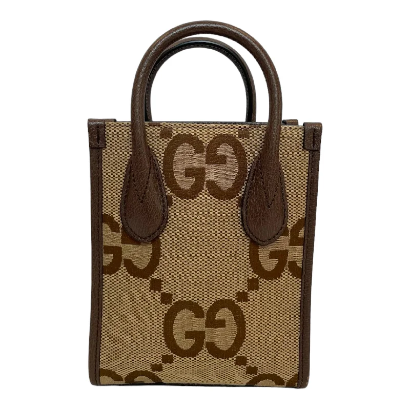 GUCCI/Cross Body Bag/FREE/Monogram/Cotton/CML/GG MINI TOTE