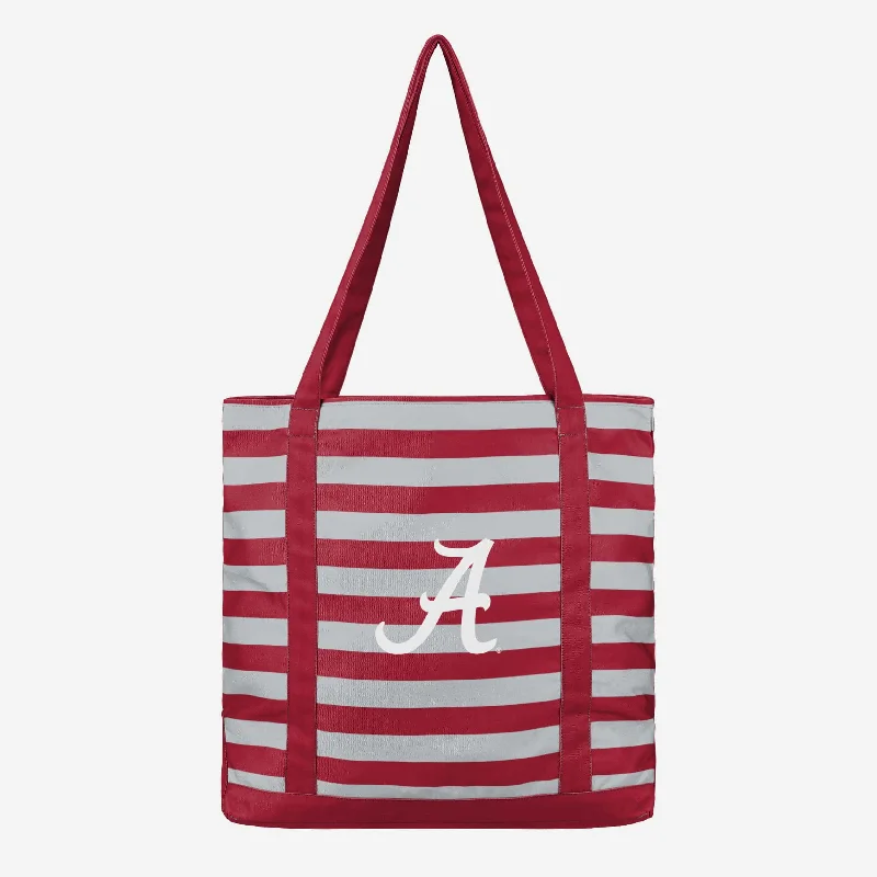 Alabama Crimson Tide Team Stripe Canvas Tote Bag