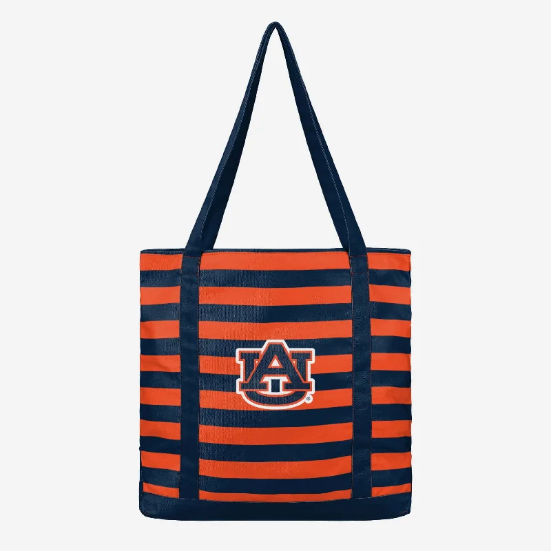 Auburn Tigers Team Stripe Canvas Tote Bag