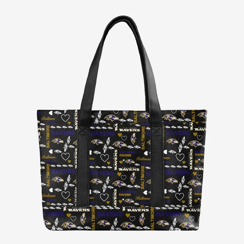 Baltimore Ravens Logo Love Tote Bag