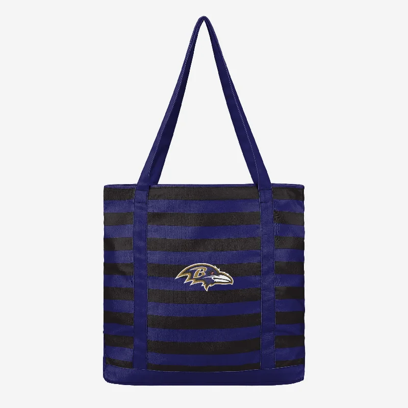 Baltimore Ravens Team Stripe Canvas Tote Bag