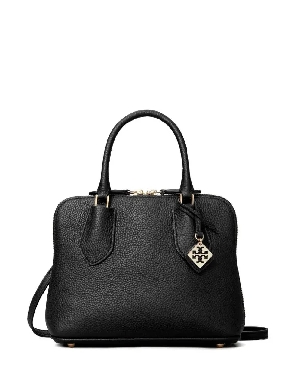 Tory Burch Women's Leather Mini Swing Handbag Satchel Crossbody, Black