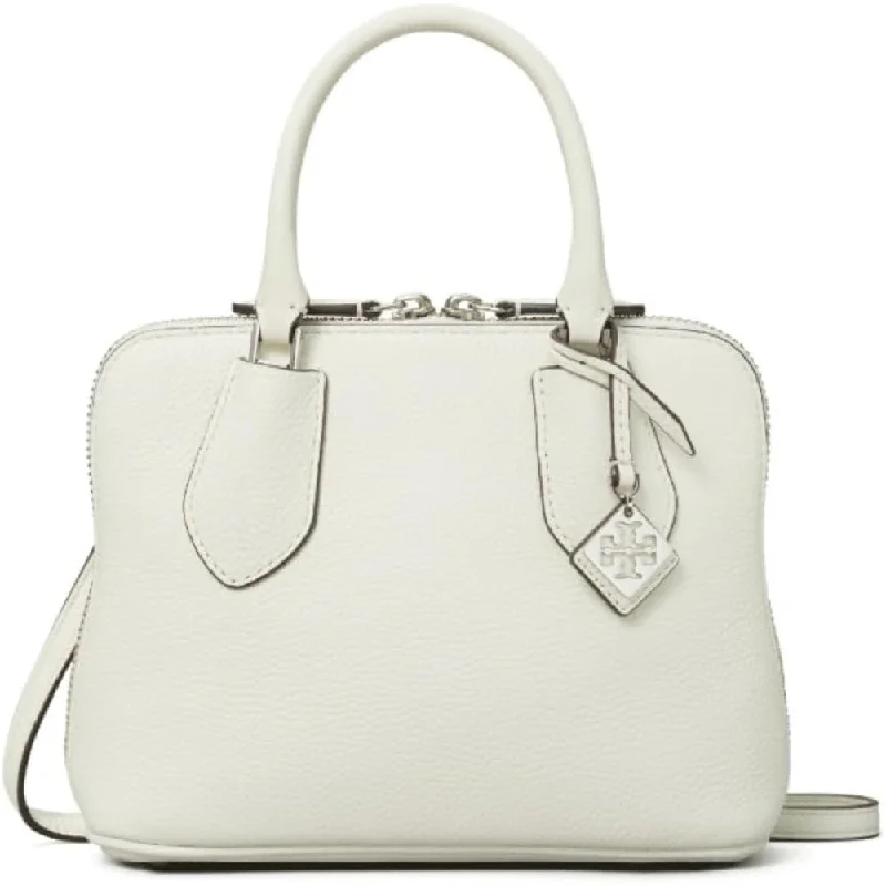 Tory Burch Ivory Leather Mini Swing Handbag Satchel Crossbody