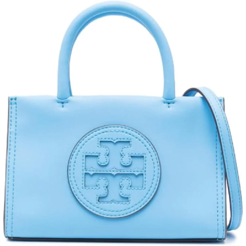 Tory Burch Women's Mini Ella Bio Tote Handbag Crossbody, Cerulean