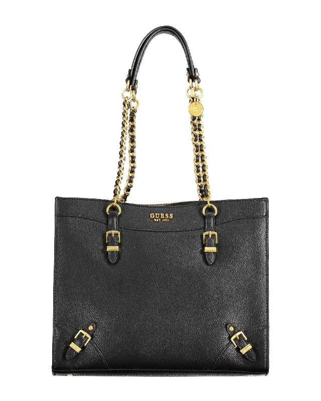 Guess Jeans Chain-Strap  Shoulder Bag with Ample Storage and Iconic Logo