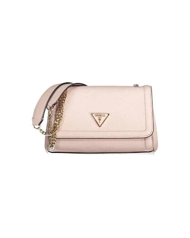 Guess Jeans Guess Marci Small Chain Shoulder Bag Pale Pink