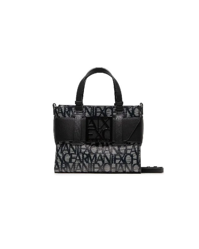 Armani Exchange Printed Handbag with Shoulder Strap