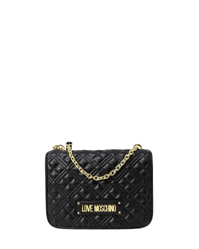 Love Moschino Shoulder Bag with Clip Fastening