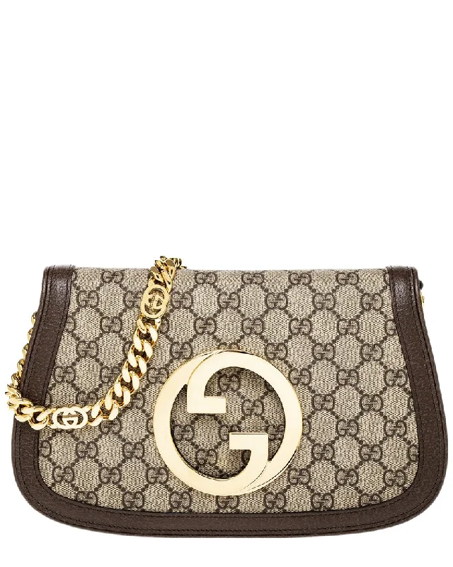 Gucci Blondie Canvas & Leather Shoulder Bag