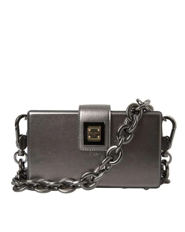 Dolce & Gabbana Calfskin Leather DG BOX Shoulder Bag