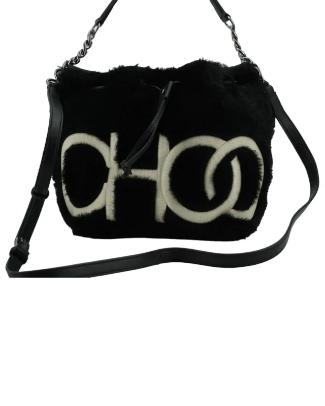 Jimmy Choo Leather Top Handle and Shoulder Bag with Choo Logo Detail