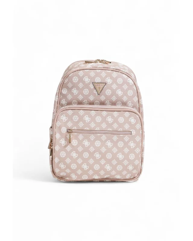 Guess  Iconic Backpack Blush Pink Faux Leather Backpack