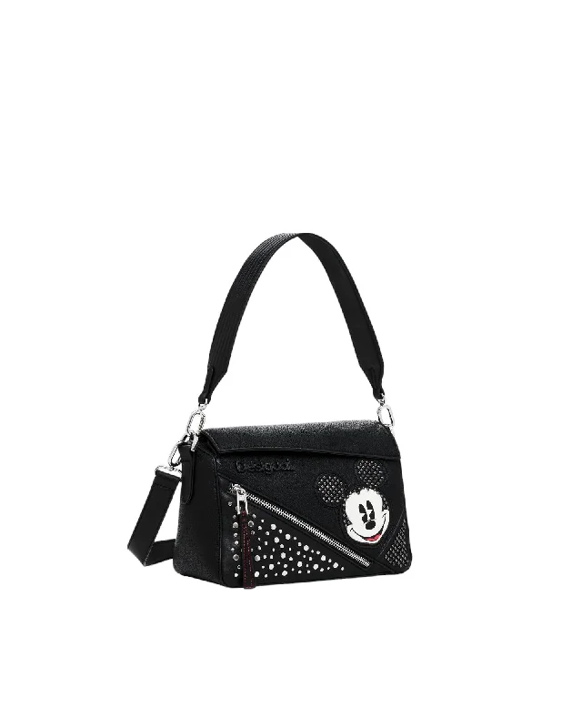 Desigual  Mickey Mouse Shoulder Bag for Women  Black