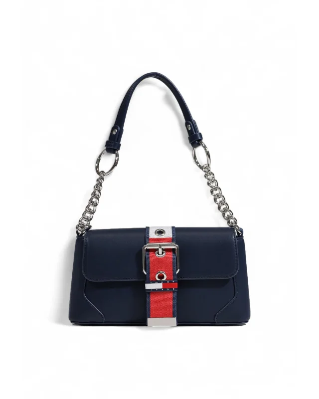 Tommy Hilfiger Blue Shoulder Bag with Clip Fastening