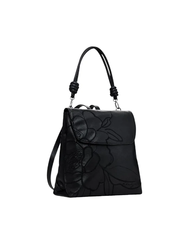 Desigual  Floral Backpack Black