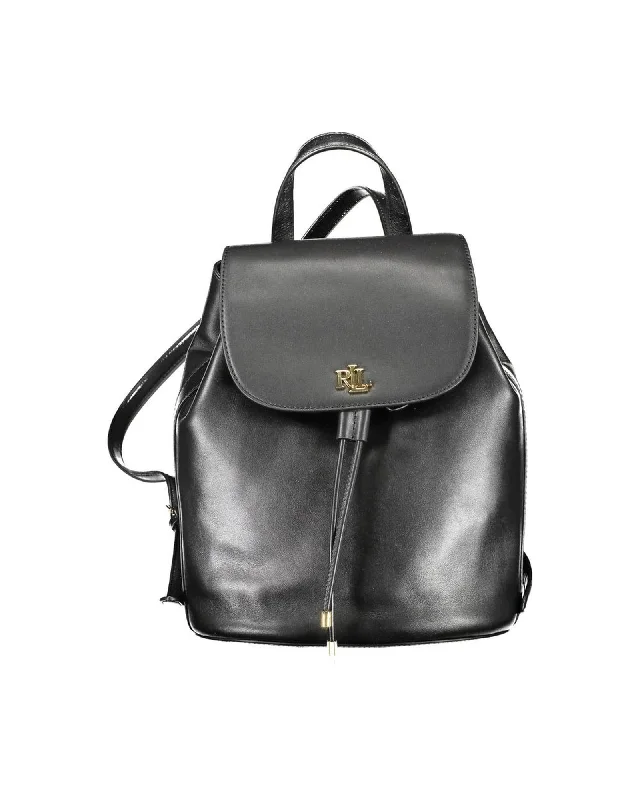 Ralph Lauren  Small Leather Backpack Black