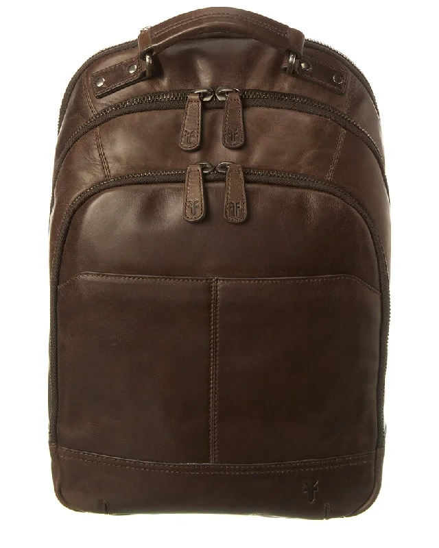 Frye Logan Multi Zip Leather Backpack