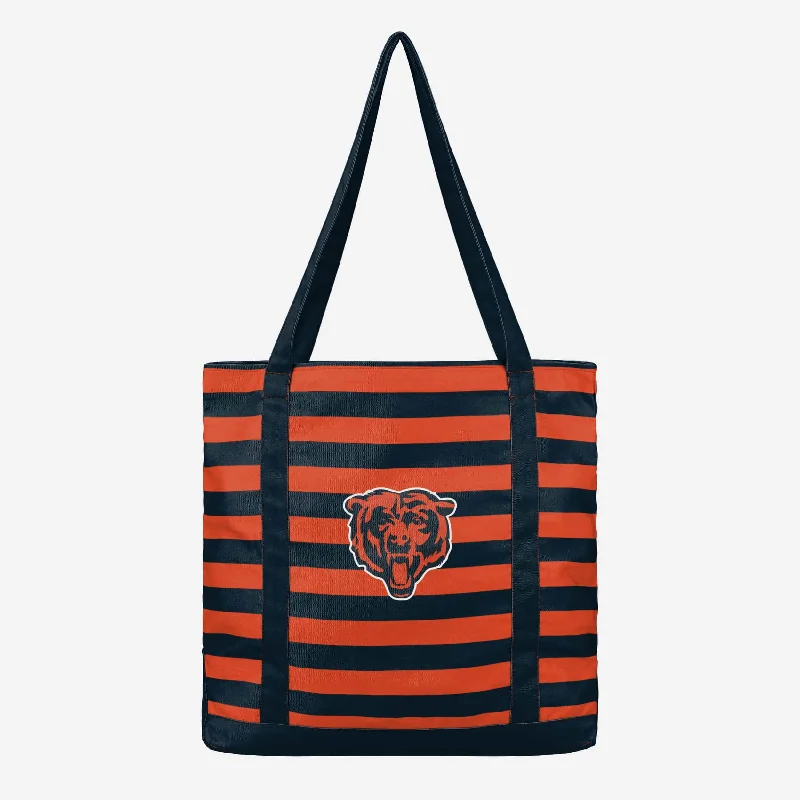 Chicago Bears Team Stripe Canvas Tote Bag