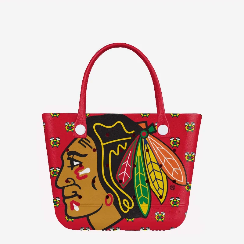 Chicago Blackhawks Big Logo Mini Print Tailgate Tote Bag