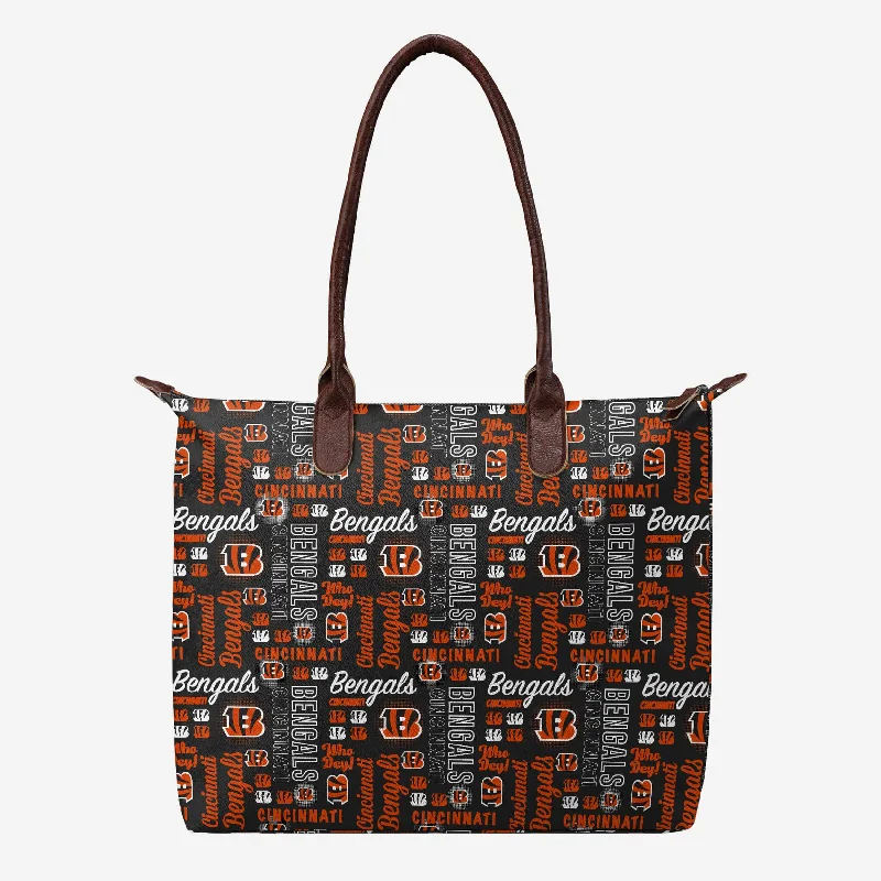 Cincinnati Bengals Spirited Style Printed Collection Tote Bag