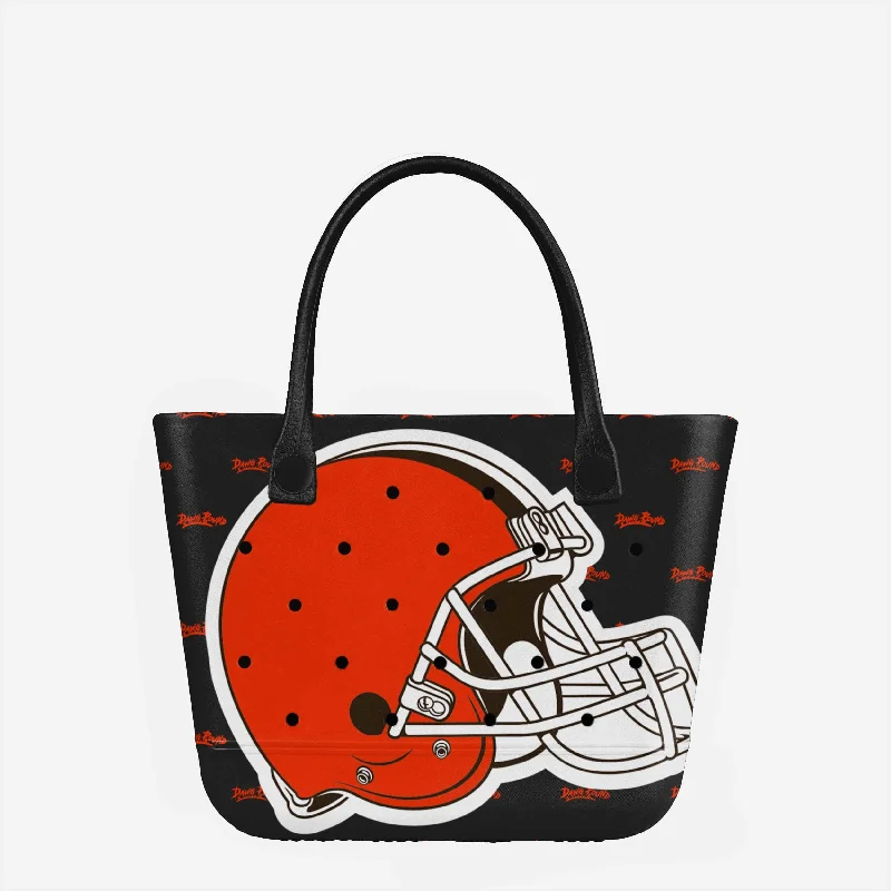 Cleveland Browns Big Logo Mini Print Tailgate Tote Bag