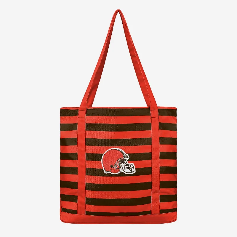 Cleveland Browns Team Stripe Canvas Tote Bag