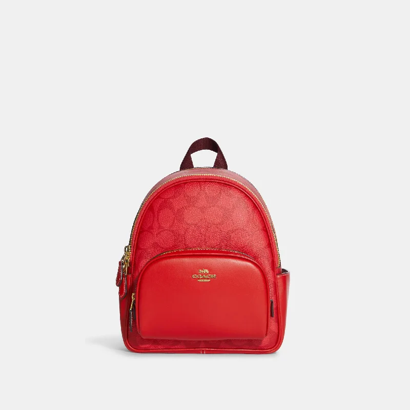 Coach Outlet Mini Court Backpack In Signature Canvas