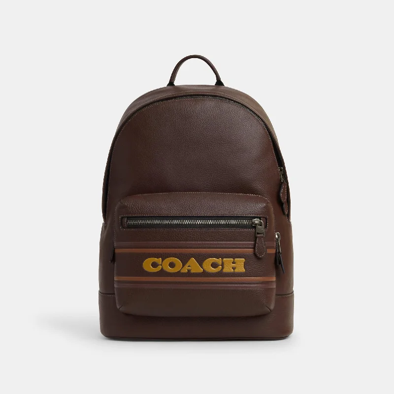 Coach Outlet West Backpack With Coach Stripe