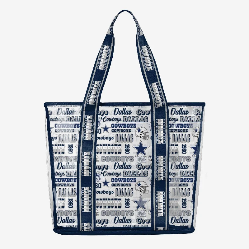 Dallas Cowboys Repeat Retro Print Clear Tote Bag