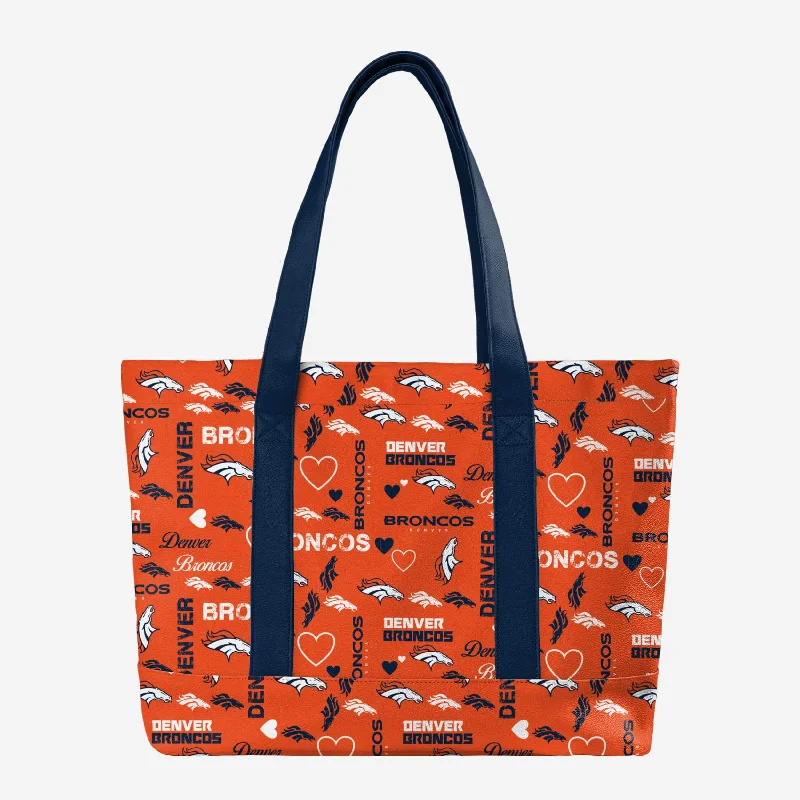 Denver Broncos Logo Love Tote Bag