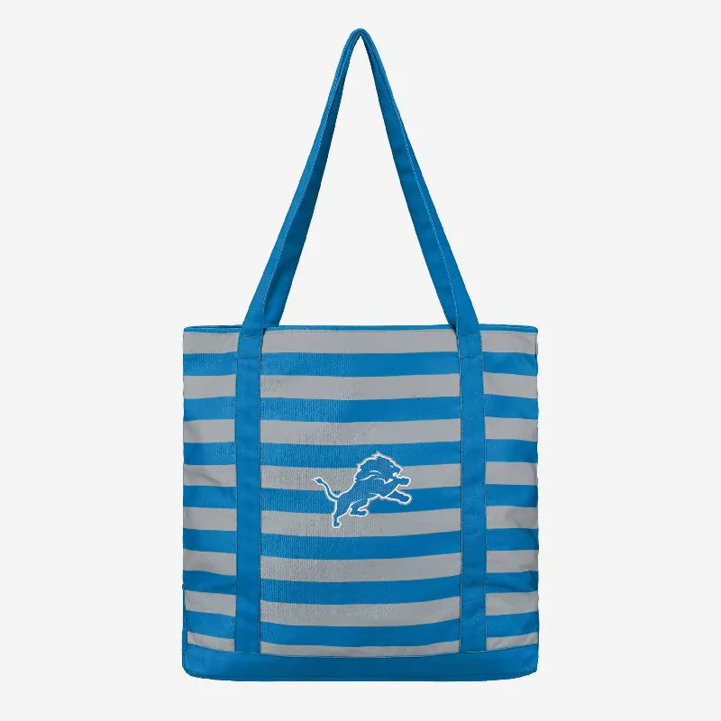 Detroit Lions Team Stripe Canvas Tote Bag