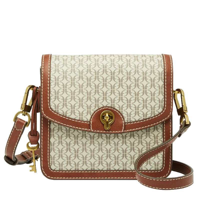 Fossil Women's Ainsley Printed PVC Small Flap Crossbody