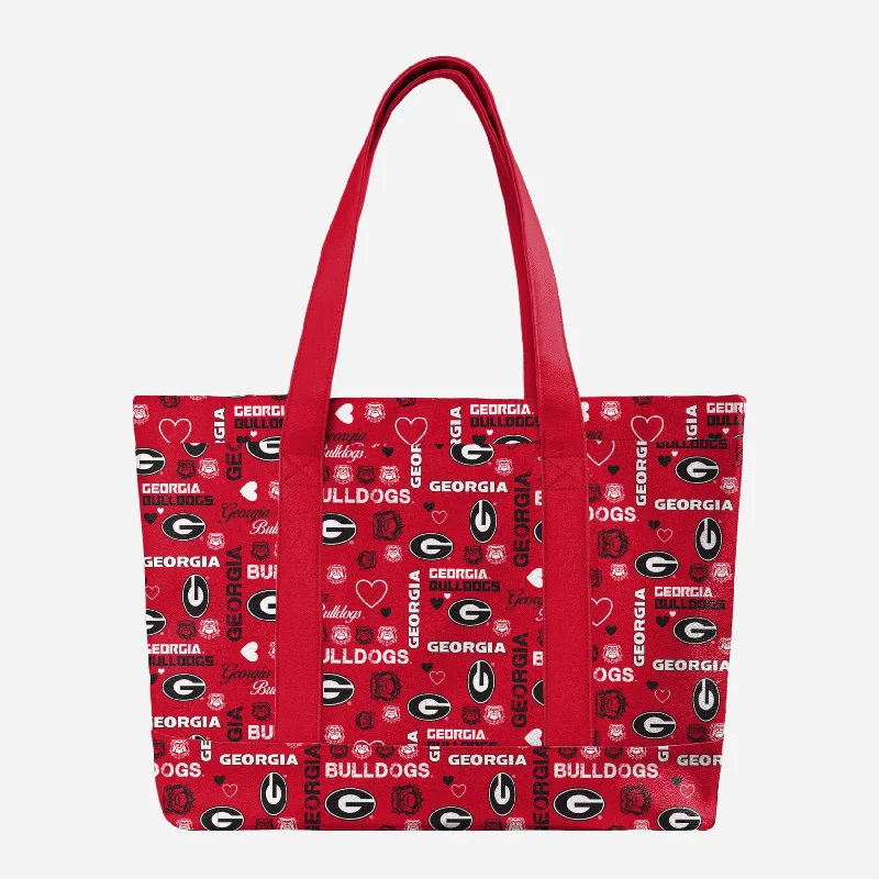 Georgia Bulldogs Logo Love Tote Bag