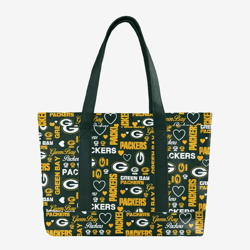 Green Bay Packers Logo Love Tote Bag