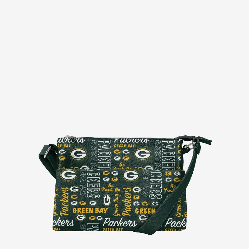 Green Bay Packers Spirited Style Printed Collection Foldover Tote Bag