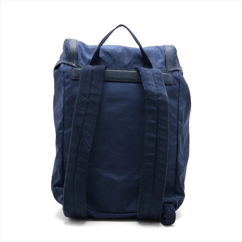 Gucci GG Nylon Backpack/Rucksack Navy 510336 Navy